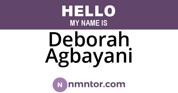 Deborah Agbayani