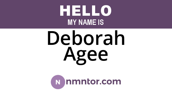 Deborah Agee