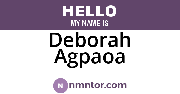 Deborah Agpaoa