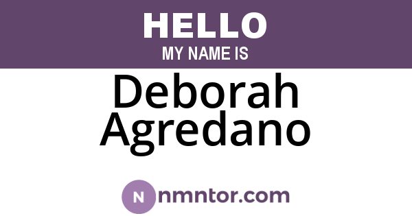 Deborah Agredano