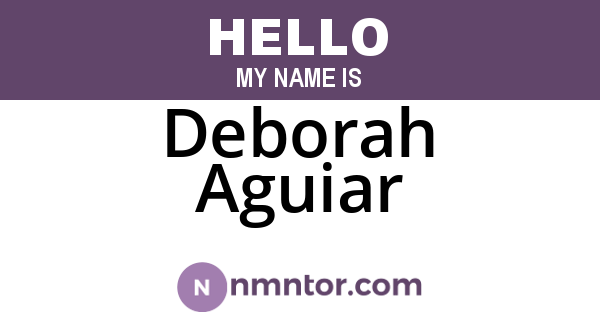 Deborah Aguiar