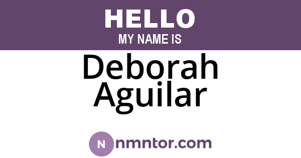 Deborah Aguilar