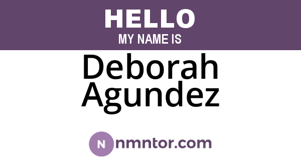 Deborah Agundez