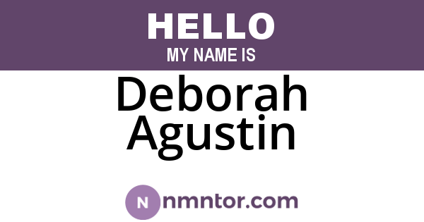 Deborah Agustin