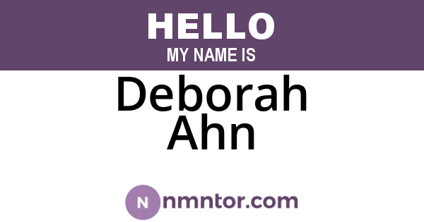 Deborah Ahn