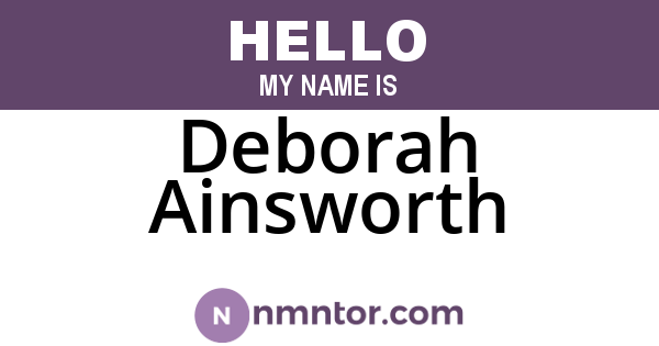 Deborah Ainsworth