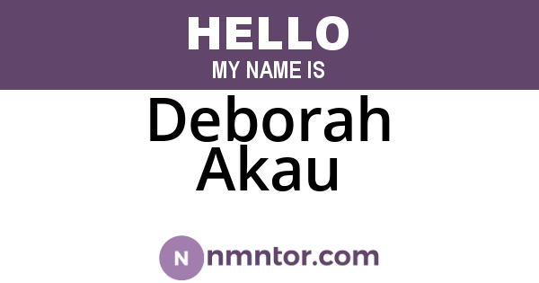Deborah Akau
