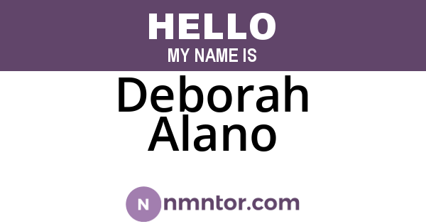 Deborah Alano