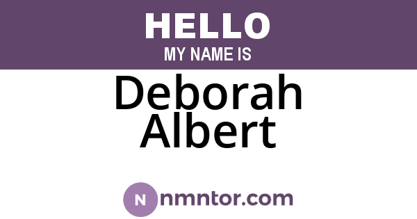Deborah Albert