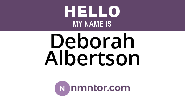 Deborah Albertson