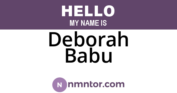 Deborah Babu