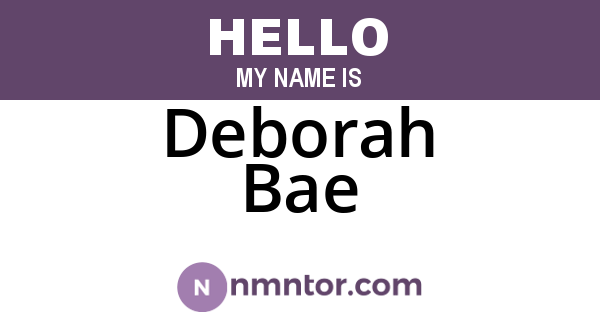 Deborah Bae