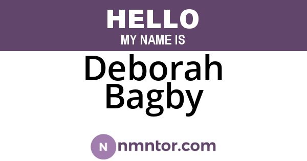 Deborah Bagby