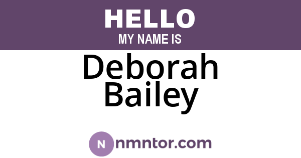 Deborah Bailey