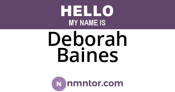 Deborah Baines