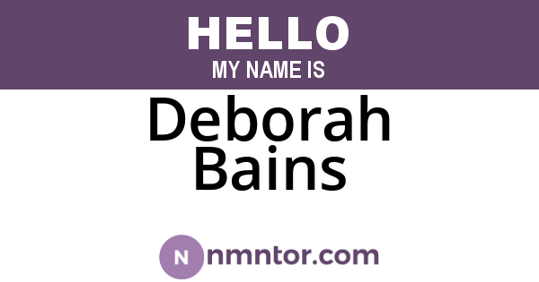 Deborah Bains