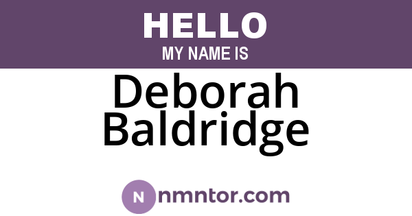 Deborah Baldridge