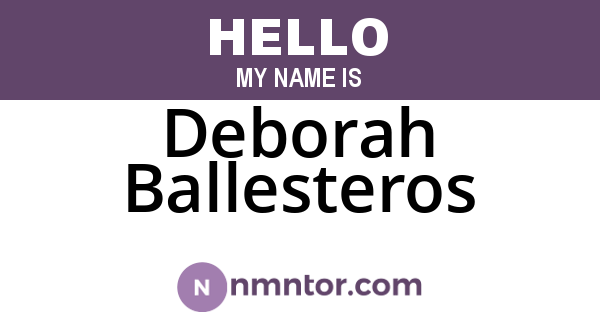 Deborah Ballesteros