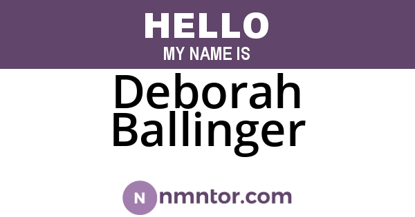 Deborah Ballinger