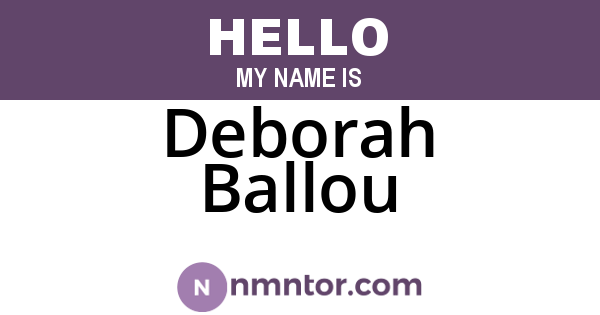 Deborah Ballou