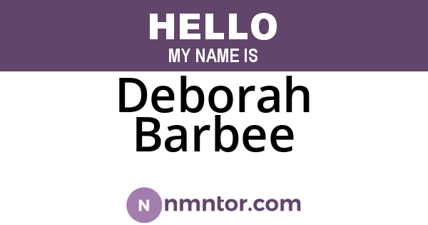 Deborah Barbee