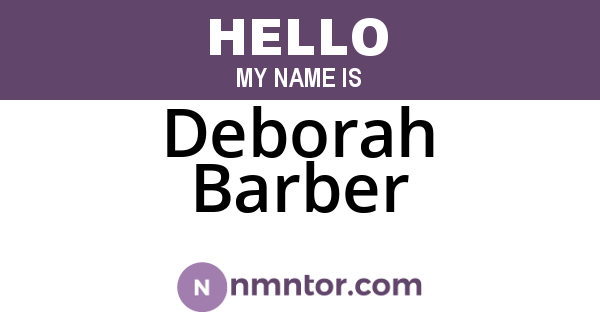 Deborah Barber