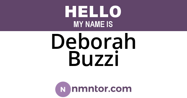 Deborah Buzzi