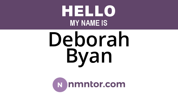 Deborah Byan