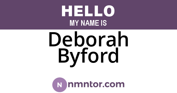 Deborah Byford