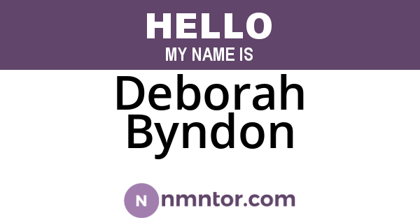 Deborah Byndon