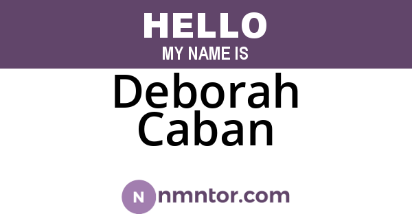 Deborah Caban