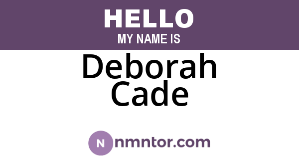 Deborah Cade