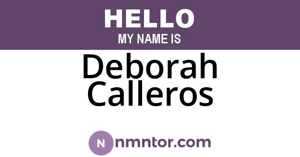 Deborah Calleros