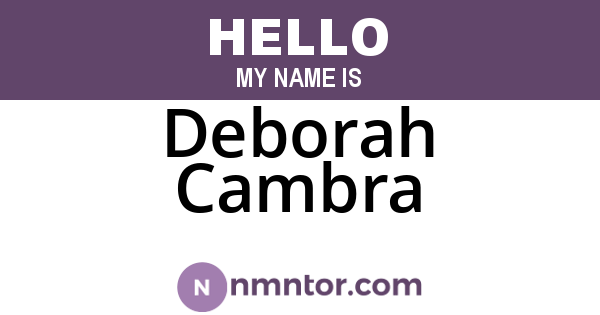 Deborah Cambra