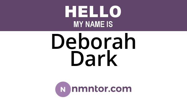 Deborah Dark