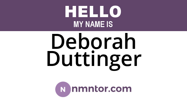 Deborah Duttinger