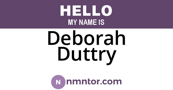 Deborah Duttry