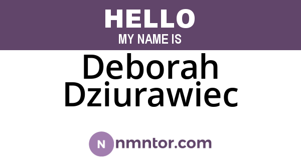 Deborah Dziurawiec