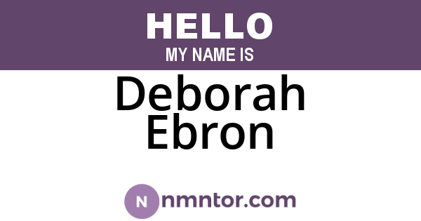 Deborah Ebron