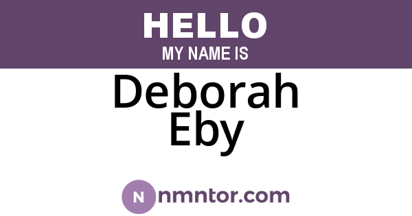 Deborah Eby
