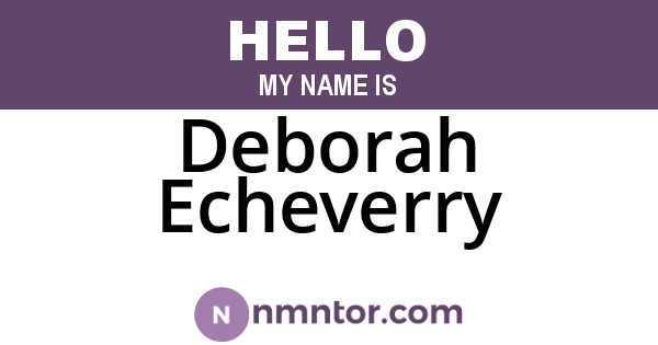 Deborah Echeverry