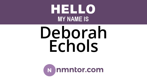 Deborah Echols
