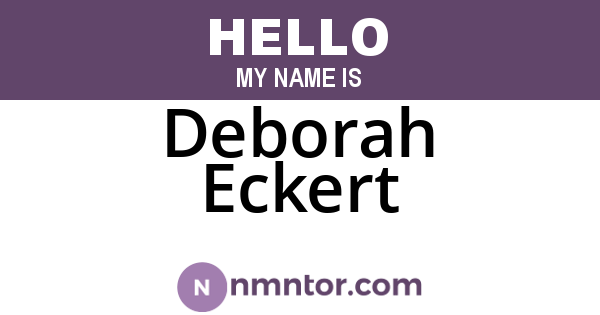 Deborah Eckert