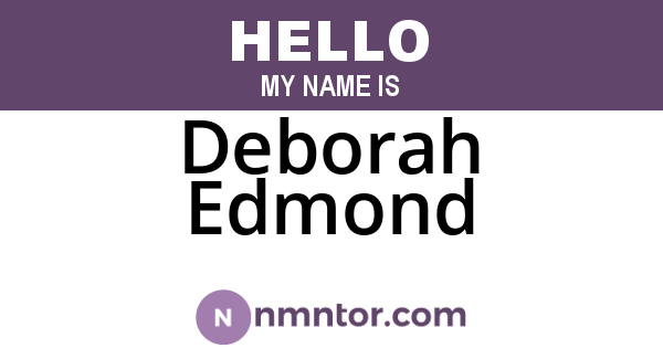 Deborah Edmond