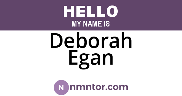 Deborah Egan