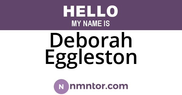 Deborah Eggleston