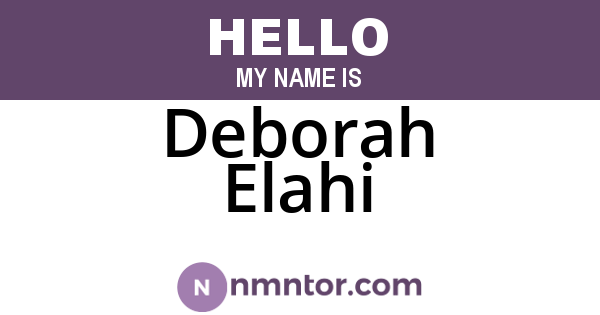 Deborah Elahi