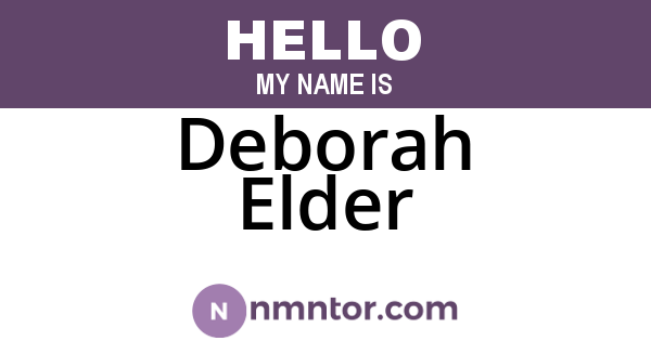 Deborah Elder