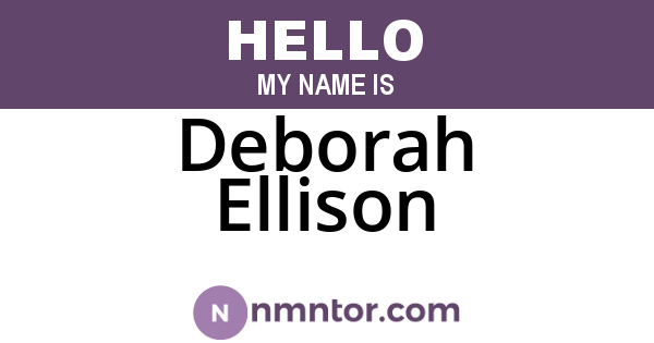 Deborah Ellison