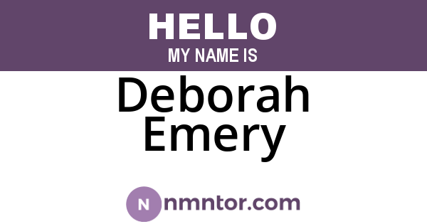 Deborah Emery